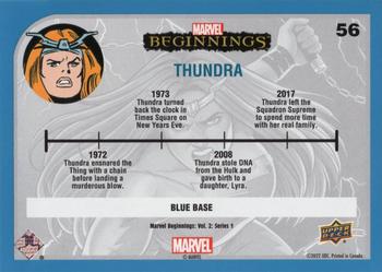 2022 Upper Deck Marvel Beginnings Volume 2, Series 1 - Blue Border #56 Thundra Back