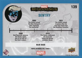 2022 Upper Deck Marvel Beginnings Volume 2, Series 1 - Blue Border #139 Sentry Back