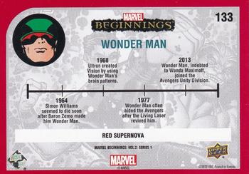 2022 Upper Deck Marvel Beginnings Volume 2, Series 1 - Red Supernova #133 Wonder Man Back