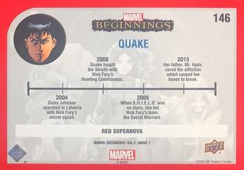 2022 Upper Deck Marvel Beginnings Volume 2, Series 1 - Red Supernova #146 Quake Back