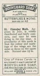 1925 William Gossage & Son Butterflies & Moths #31 Cinnabar Moth Back