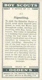 1929 Ogden's Boy Scouts #47 Signalling Back