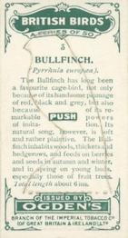 1923 Ogden’s British Birds (Cut Outs) #3 Bullfinch Back