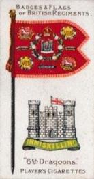 1903 Player's Badges & Flags of British Regiments (Grey Back) #6 6th Dragoons Front