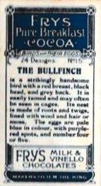 1912 Fry's Birds & Their Eggs #15 The Bullfinch Back
