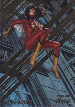 2022 Fleer Ultra Marvel Avengers - Gold Rainbow Foil #70 Spider-Woman Front