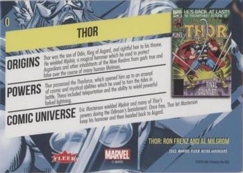 2022 Fleer Ultra Marvel Avengers - Achievements #0 Thor Back