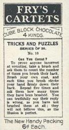 1924 Fry’s Tricks & Puzzles #10 Can You Count ? Back