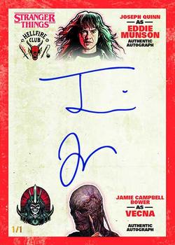 2023 Zerocool Stranger Things Fright Flicks - Dual Autographs #NNO Joseph Quinn / Jamie Campbell Bower Front