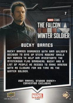 2021 Upper Deck Marvel Studios Disney+ SDCC Special Edition #7 Bucky Barnes Back