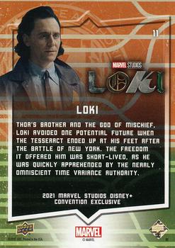 2021 Upper Deck Marvel Studios Disney+ SDCC Special Edition #11 Loki Back