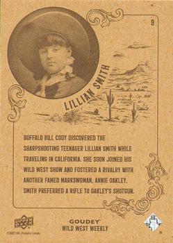 2022 Upper Deck Goudey Wild West Weekly #9 Lillian Smith Back
