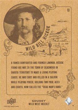 2022 Upper Deck Goudey Wild West Weekly #13 Wild Bill Hickok Back