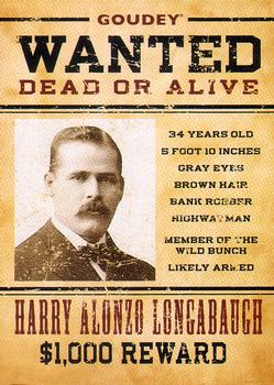 2022 Upper Deck Goudey Wild West Weekly - Wanted #W-4 Harry  Alonzo Longabaugh Front
