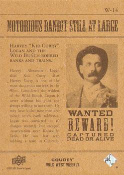 2022 Upper Deck Goudey Wild West Weekly - Wanted #W-14 Harvey 