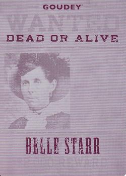 2022 Upper Deck Goudey Wild West Weekly - Wanted Printing Plate Magenta #W-6 Belle Starr Front