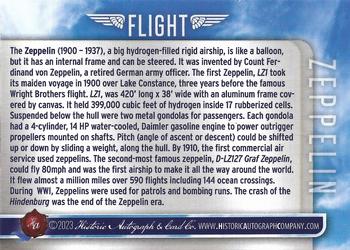 2023 Historic Autographs Flight #12 Zeppelin Back