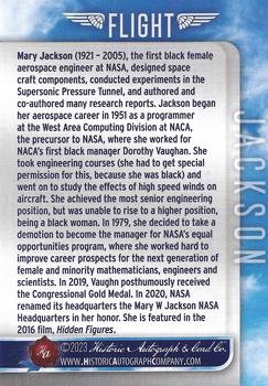 2023 Historic Autographs Flight #20 Mary Jackson Back