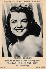 1953 A&BC Film Stars Series 2 #50 Gloria Gordon Front