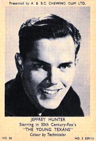 1953 A&BC Film Stars Series 2 #56 Jeffrey Hunter Front