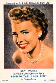 1953 A&BC Film Stars Series 2 #59 Terry Moore Front