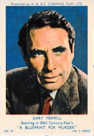1953 A&BC Film Stars Series 2 #73 Gary Merrill Front