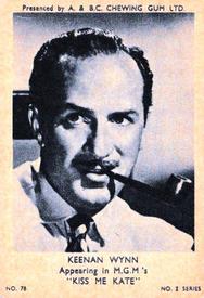 1953 A&BC Film Stars Series 2 #78 Keenan Wynn Front