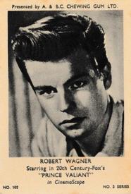 1954 A&BC Film Stars Series 3 #102 Robert Wagner Front