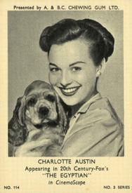 1954 A&BC Film Stars Series 3 #114 Charlotte Austin Front