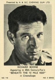 1954 A&BC Film Stars Series 3 #118 Richard Boone Front