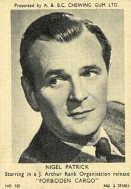 1954 A&BC Film Stars Series 3 #132 Nigel Patrick Front