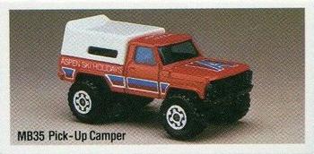 1985 Matchbox Models #MB35 Pick-Up Camper Front