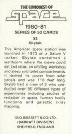 1980 Bassett's The Conquest of Space #35 Skylab Back