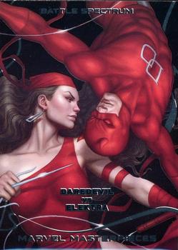 2022 Skybox Marvel Masterpieces - Battle Spectrum #BS-9 Daredevil vs. Elektra Front
