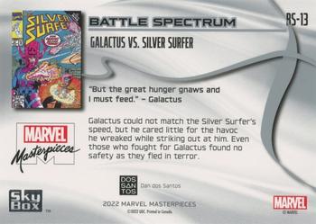 2022 Skybox Marvel Masterpieces - Battle Spectrum #BS-13 Galactus vs. Silver Surfer Back