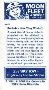 1966 T. Wall & Sons Moon Fleet #3 Rockets - How They Work (1) Back