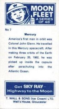 1966 T. Wall & Sons Moon Fleet #7 Mercury Back