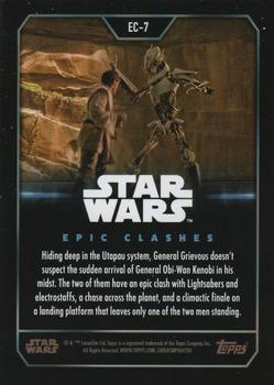 2023 Topps Star Wars - Epic Clashes #EC-7 Obi-Wan Kenobi / General Grievous Back