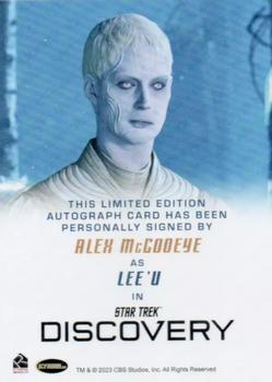 2023 Rittenhouse Star Trek Discovery Season Four - Autographs Full Bleed #NNO Alex McCooeye Back