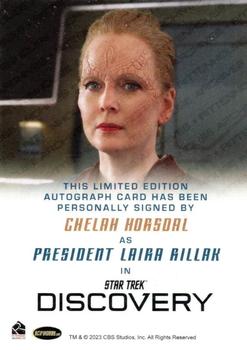2023 Rittenhouse Star Trek Discovery Season Four - Autographs Full Bleed #NNO Chelah Horsdal Back