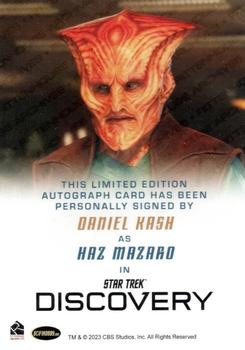 2023 Rittenhouse Star Trek: Discovery Season Four - Autographs Full Bleed #NNO Daniel Kash Back