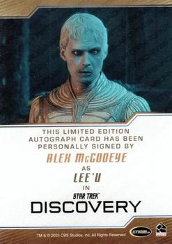 2023 Rittenhouse Star Trek Discovery Season Four - Autographs Bordered #NNO Alex McCooeye Back