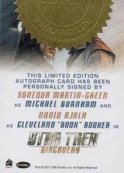 2023 Rittenhouse Star Trek Discovery Season Four - Dual Autographs #NNO Sonequa Martin-Green / David Ajala Back