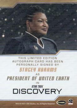 2023 Rittenhouse Star Trek Discovery Season Four - Archive Box Exclusive Autographs #NNO Stacey Abrams Back