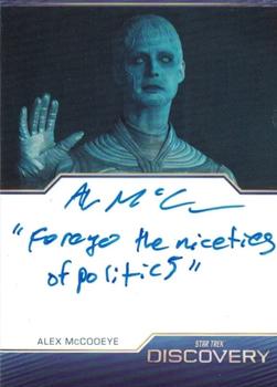 2023 Rittenhouse Star Trek: Discovery Season Four - Inscription Autographs #NNO Alex McCooeye Front