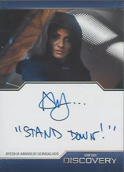 2023 Rittenhouse Star Trek Discovery Season Four - Inscription Autographs #NNO Ayesha Mansur Gonsalves Front