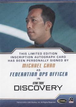 2023 Rittenhouse Star Trek Discovery Season Four - Inscription Autographs #NNO Michael Chan Back