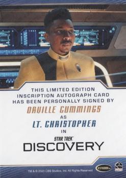 2023 Rittenhouse Star Trek Discovery Season Four - Inscription Autographs #NNO Orville Cummings Back