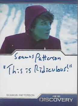 2023 Rittenhouse Star Trek Discovery Season Four - Inscription Autographs #NNO Seamus Patterson Front