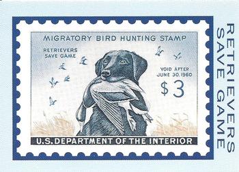 1992-94 Bon Air Federal Duck Stamps #RW26 Retrievers Save Game Front